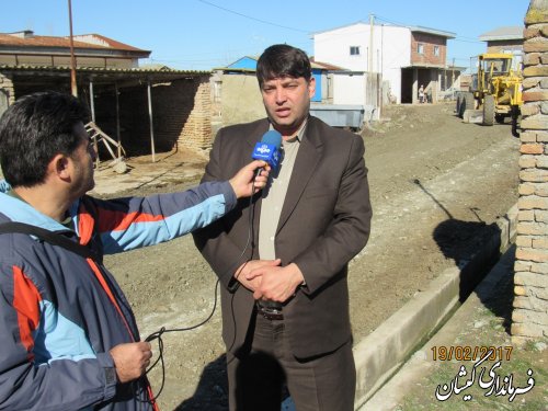 بازدید فرماندار گمیشان از اجرای طرح هادی روستاهای چارقلی و توماجلر چارقلی