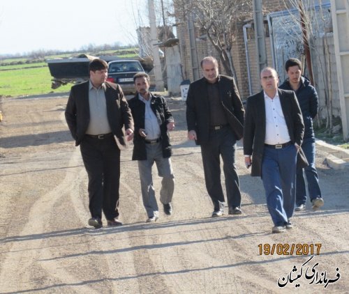 بازدید فرماندار گمیشان از اجرای طرح هادی روستاهای چارقلی و توماجلر چارقلی