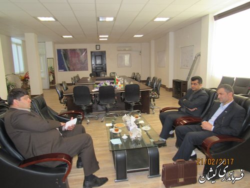دیدار مسئولین بانک رسالت استان با فرماندار گمیشان