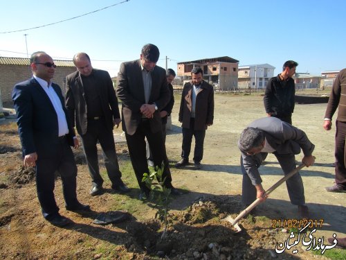 کاشت نهال مثمر در روستاهای شهرستان گمیشان بعنوان پایلوت در استان گلستان
