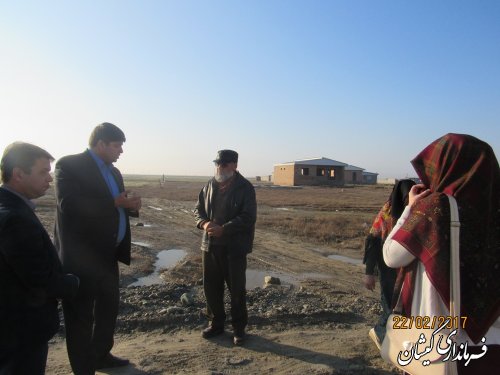 فرماندار گمیشان از  خیابان شهید دکتر عظیم گل شهر گمیش تپه بازدید کرد