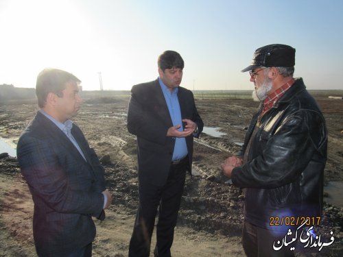 فرماندار گمیشان از  خیابان شهید دکتر عظیم گل شهر گمیش تپه بازدید کرد