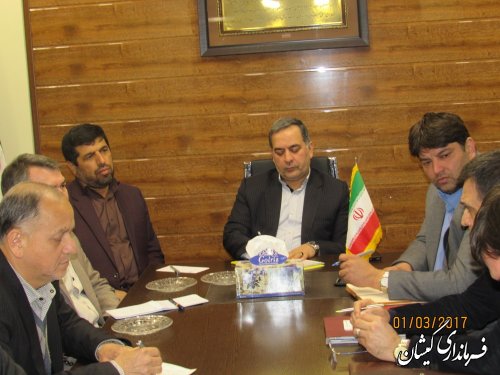 حضور فرماندار گمیشان در جلسه با مجموعه شرکت های توسعه ای هامون