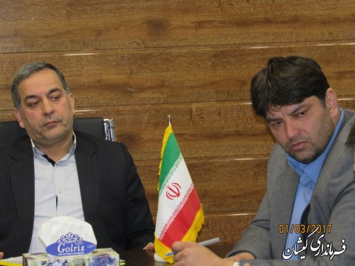 حضور فرماندار گمیشان در جلسه با مجموعه شرکت های توسعه ای هامون