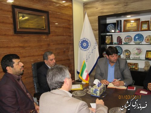 حضور فرماندار گمیشان در جلسه با مجموعه شرکت های توسعه ای هامون