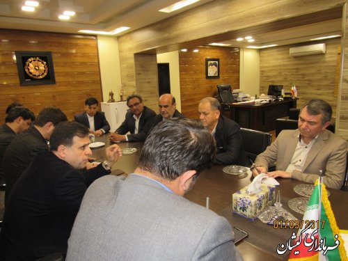 حضور فرماندار گمیشان در جلسه با مجموعه شرکت های توسعه ای هامون