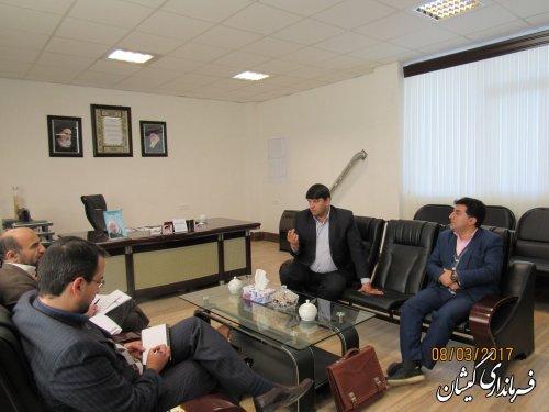 حضور نمایندگان نهاد ریاست جمهوری در شهرستان و دیدار  با فرماندار گمیشان
