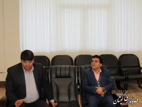 حضور نمایندگان نهاد ریاست جمهوری در شهرستان و دیدار  با فرماندار گمیشان