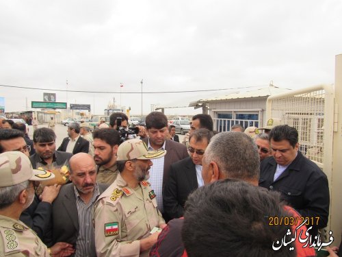حضور فرماندار گمیشان در مراسم عیدانه مرزی