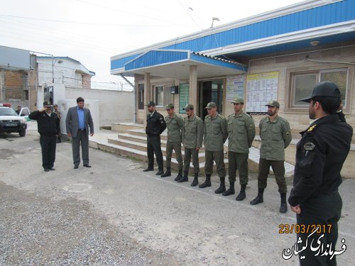بازدید فرماندار گمیشان از کلانتری مرکز شهرستان