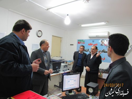 بازدید فرماندار گمیشان از دفتر هیات بازرسی بر انتخابات شهرستان