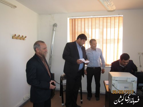بازدید فرماندار گمیشان از ستاد انتخابات بخش گلدشت
