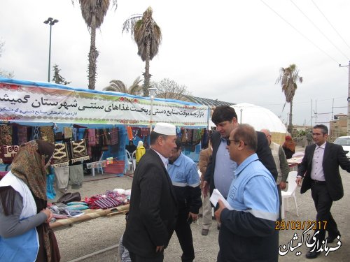 بازدید فرماندار گمیشان و مدیر کل میراث فرهنگی استان از کمپ نوروزی شهرستان