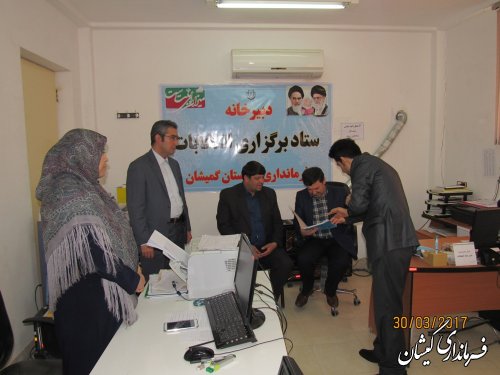 بازدید دبیر ستاد انتخابات استان از ستاد انتخابات شهرستان گمیشان