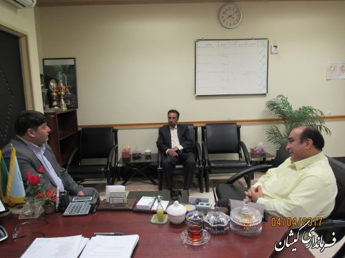 دیدار فرماندار گمیشان با مدیر کل بنیاد مسکن انقلاب اسلامی استان