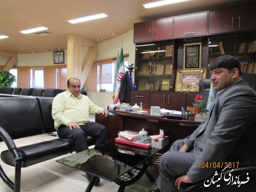 دیدار فرماندار گمیشان با مدیر کل بنیاد مسکن انقلاب اسلامی استان