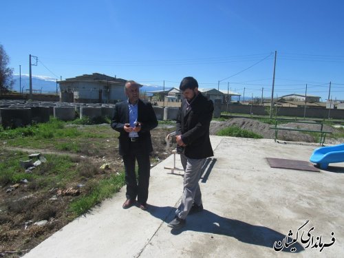 بازدید بخشدار گلدشت از پارک کودک روستای آرخ بزرگ