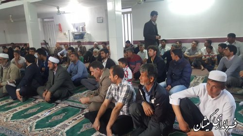 دیدار فرماندار گمیشان و نماینده مردم منطقه در مجلس با مردم روستای خواجه نفس