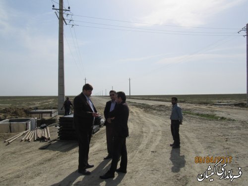 بازدید فرماندار گمیشان و مدیرعامل شرکت شهرکهای صنعتی استان از شهرک صنعتی شهرستان
