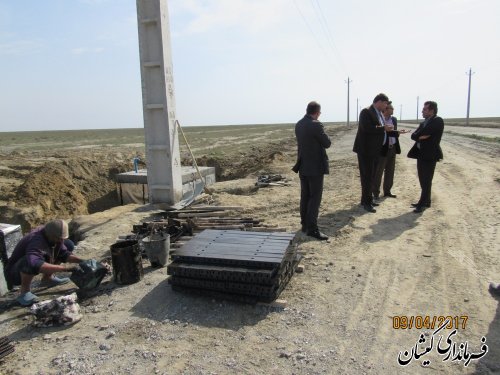 بازدید فرماندار گمیشان و مدیرعامل شرکت شهرکهای صنعتی استان از شهرک صنعتی شهرستان
