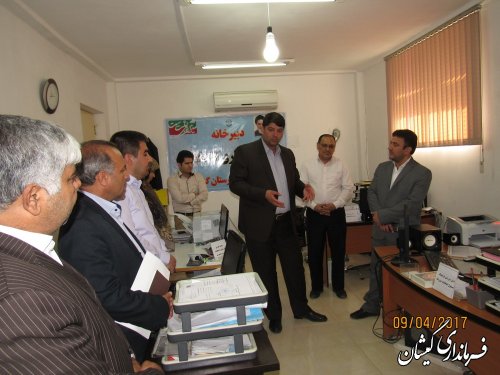 بازدید فرماندار و مدیر کل روابط عمومی استانداری از ستاد انتخابات گمیشان