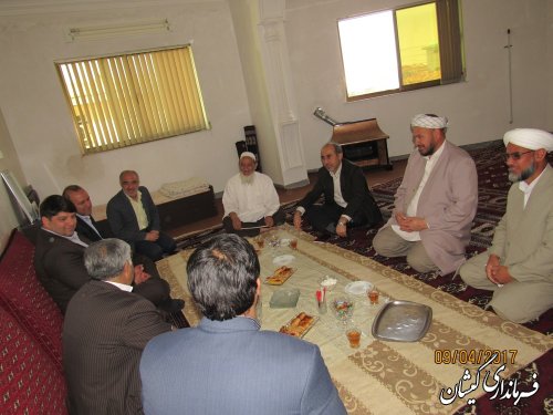 دیدار فرماندار گمیشان و مدیر کل کمیته امداد امام(ره) با امام جمعه شهرستان