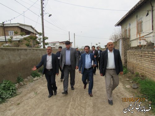 بازدید فرماندار گمیشان از روستاهای قلعه حاجی گلدیخان و قلعه گمش تپه