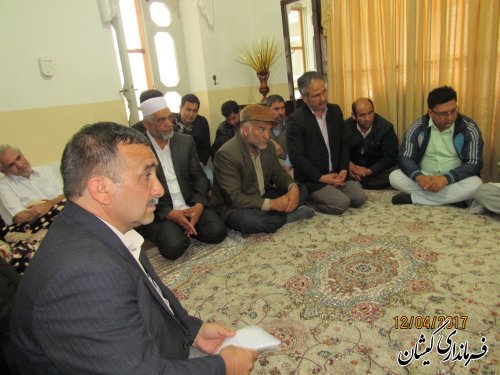 بازدید فرماندار گمیشان از روستاهای قلعه حاجی گلدیخان و قلعه گمش تپه