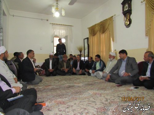 بازدید فرماندار گمیشان از روستاهای قلعه حاجی گلدیخان و قلعه گمش تپه