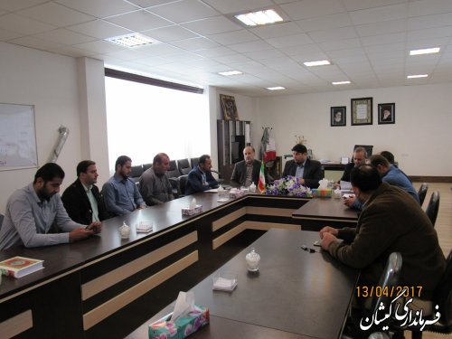 دیدار مدیر و کارکنان بنیاد مسکن انقلاب اسلامی شهرستان با فرماندار گمیشان