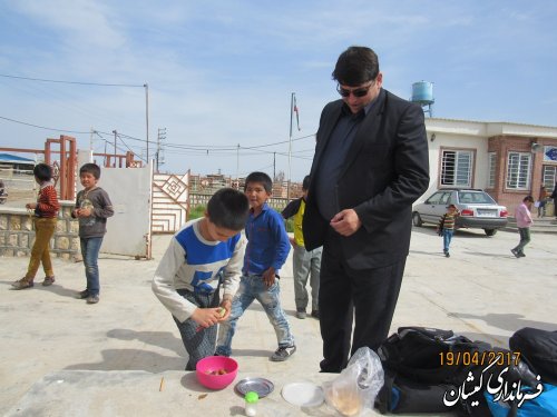 بازدید سرزده فرماندار گمیشان از مدرسه حاج علی سطوت منش روستای توماجلرآلتین