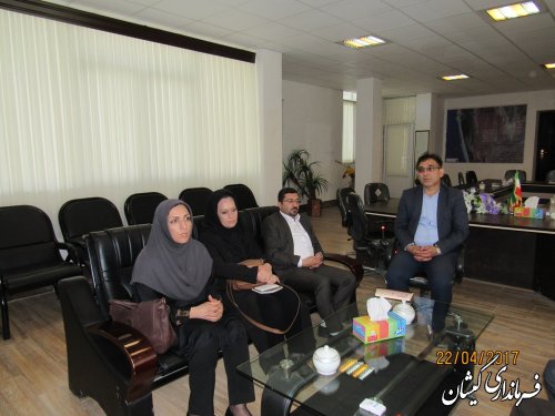 دیدار معاون امور اجتماعی و پیشگیری بهزیستی استان با فرماندار گمیشان