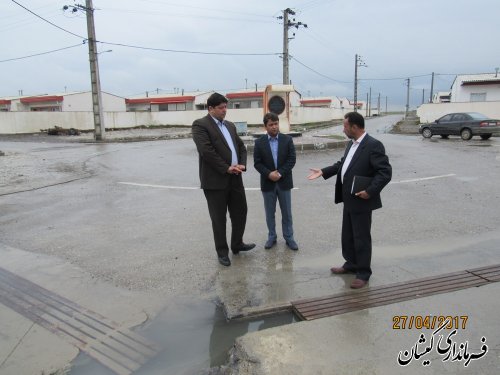 احداث کانال جهت هدایت آبهای سطحی مسکن مهر گمیش تپه