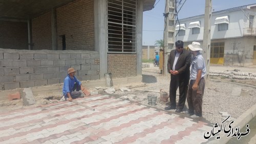 بازدید فرماندار گمیشان از اجرای پازل سطح روستای کملر