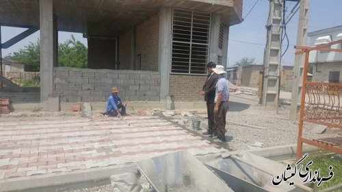 بازدید فرماندار گمیشان از اجرای پازل سطح روستای کملر