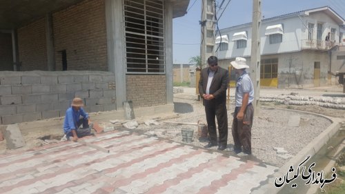 بازدید فرماندار گمیشان از اجرای پازل سطح روستای کملر