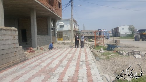 بازدید فرماندار گمیشان از اجرای پازل سطح روستای کملر
