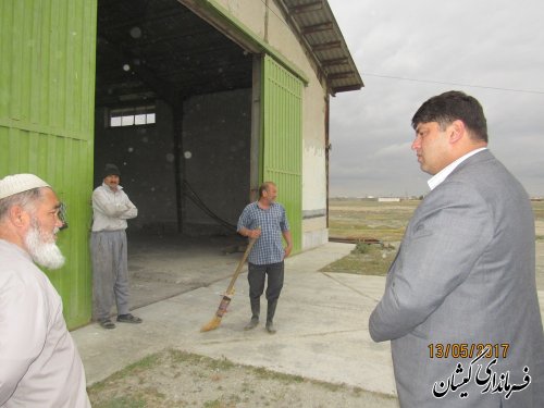 بازدید فرماندار گمیشان از آماده سازی مراکز خرید محصولات کشاورزی