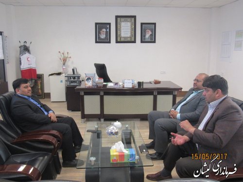 دیدار دبیر و عضو هیأت بازرسی انتخابات استان با فرماندار گمیشان
