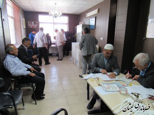 آماده سازی صندوق شعبات اخذ رای بخش گلدشت
