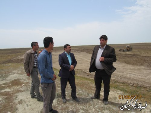 بازدید فرماندار گمیشان از عملیات احداث و زیرسازی جاده سواحل چارقلی و توماجلر چارقلی
