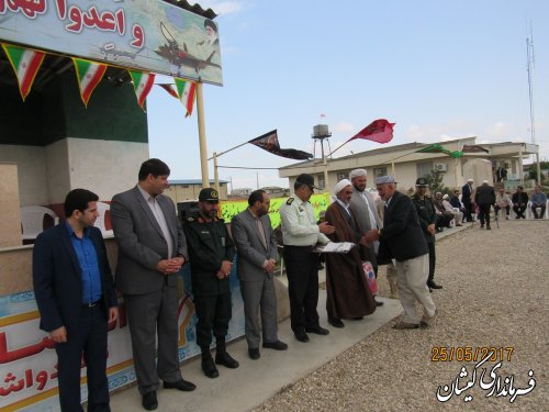 مراسم صبحگاه مشترک نیروهای مسلح شهرستان گمیشان برگزار شد