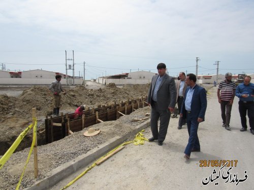 بازدید فرماندار از عملیات احداث کانال هدایت آب های سطحی مسکن مهر گمیش تپه