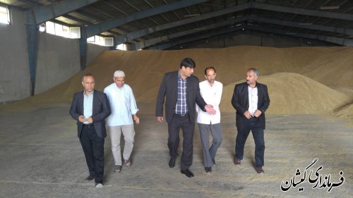 بازدید فرماندار گمیشان از مرکز خرید تضمینی جو شرکت تعاونی مختومقلی سیمین شهر
