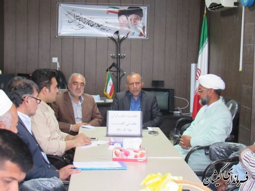 جلسه ماهانه دهیاران بخش گلدشت برگزار شد