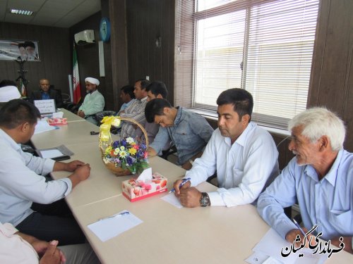 جلسه ماهانه دهیاران بخش گلدشت برگزار شد