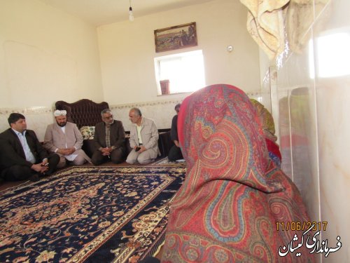 دیدار با سه خانواده مدد جوی تحت پوشش کمیته امداد امام(ره) شهرستان