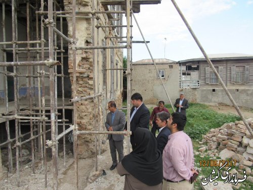 بازدید فرماندار گمیشان از اجرای مرمت و بازسازی خانه های تاریخی