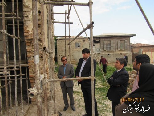 بازدید فرماندار گمیشان از اجرای مرمت و بازسازی خانه های تاریخی