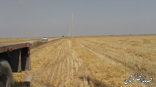 بازدید فرماندار گمیشان از عملیات احداث خط فشار برق متوسط ناردانلی – سیمین شهر